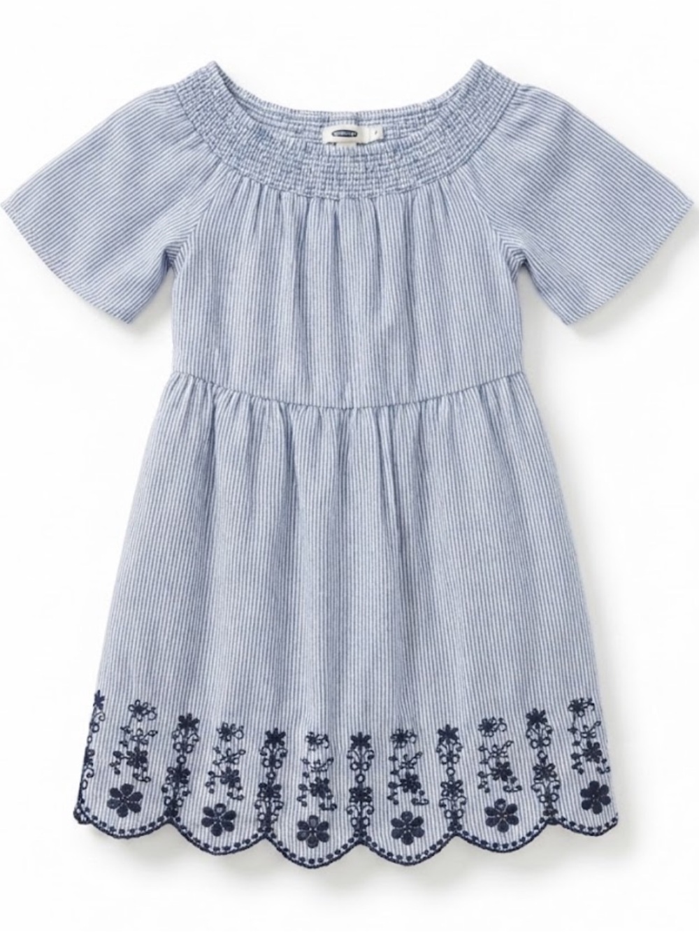 Girls' Light Blue Cottagecore Embroidered Bohemian Dress Old Navy Size XS